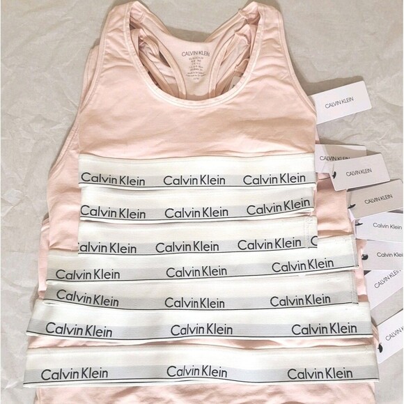 Calvin Klein Womens Pink Racerback Pullover Modern Cotton Bralette Multiple Sz. - Picture 3 of 5
